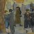 William Glackens (American, 1870-1938). <em>City Scene</em>, ca. 1910. Pastel on rust-colored reverse side of a wallpaper fragment, 12 1/4 x 18 in. (31.1 x 45.7 cm). Brooklyn Museum, Bequest of Laura L. Barnes, 67.24.28 (Photo: Brooklyn Museum, 67.24.28_PS2.jpg)