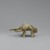 Akan. <em>Gold-weight (abrammuo): elephant</em>, 19th or 20th century. Brass, 1 11/16 x 3 3/4 in. (4.3 x 9.5 cm). Brooklyn Museum, Bequest of Laura L. Barnes, 67.25.15. Creative Commons-BY (Photo: Brooklyn Museum, 67.25.15_PS6.jpg)