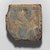  <em>Tile with Winged Crowned Female Sphinx</em>, 3rd century B.C.E. Faience, 2 3/8 × 2 3/8 × 5/8 in. (6.1 × 6.1 × 1.6 cm). Brooklyn Museum, Charles Edwin Wilbour Fund, 68.19. Creative Commons-BY (Photo: Brooklyn Museum, 68.19_PS1.jpg)