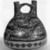 Nasca. <em>Ceramic Stirrup Jar</em>, 150-200 C.E. Ceramic, pigment, 4 5/8 × 4 7/16 × 4 7/16 in. (11.7 × 11.3 × 11.3 cm). Brooklyn Museum, Gift of Ernest Erickson, 70.177.18. Creative Commons-BY (Photo: Brooklyn Museum, 70.177.18_bw.jpg)