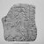  <em>Enigmatic Relief</em>, ca. 664-30 B.C.E. Limestone, 14 5/16 x 13 1/2 x 2 3/4 in., 23 lb. (36.4 x 34.3 x 7 cm, 23 lb.). Brooklyn Museum, Charles Edwin Wilbour Fund, 70.2. Creative Commons-BY (Photo: Brooklyn Museum, 70.2_NegA_bw.jpg)