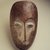 Lega. <em>Mask (Lukwakongo)</em>, 19th or 20th century. Wood, kaolin clay, 10 1/2 x 6 x 2 1/4 in. (26.7 x 15.2 x 5.7 cm). Brooklyn Museum, Gift of Nicholas A. de Kun, 71.173. Creative Commons-BY (Photo: Brooklyn Museum, 71.173.jpg)