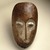 Lega. <em>Mask (Lukwakongo)</em>, 19th or 20th century. Wood, kaolin clay, 10 1/2 x 6 x 2 1/4 in. (26.7 x 15.2 x 5.7 cm). Brooklyn Museum, Gift of Nicholas A. de Kun, 71.173. Creative Commons-BY (Photo: Brooklyn Museum, 71.173_edited_SL1.jpg)