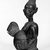 Yorùbá. <em>Kneeling Female Figure Holding Bowl with Face</em>, late 19th or early 20th century. Wood, applied materials, 12 x bowl: 3 x lid:  5 1/2 in. (30.0 x 7.5 x 14.0 cm). Brooklyn Museum, Gift of Dr. and Mrs. Abbott A. Lippman, 71.177.4a-b. Creative Commons-BY (Photo: Brooklyn Museum, 71.177.4a-b_bw.jpg)