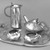 Liberty & Company (British, founded 1875). <em>Tea Service: Hot Water Jug</em>, ca. 1903. Hammered pewter, 8 3/4 x 3 in. (22.2 x 7.6 cm). Brooklyn Museum, Alfred T. and Caroline S. Zoebisch Fund, 71.71b. Creative Commons-BY (Photo: , 71.71a-e_bw.jpg)