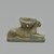  <em>Hare Amulet</em>, ca. 664-30 B.C.E. Faience, H: 2.7 cm, H. of base: c. 0.5 cm; length 4.6 cm, L. of fig. 4.5 cm, L. of ears: 2.2 cm; width 5.0 cm. Brooklyn Museum, Gift of Mr. and Mrs. Carl L. Selden through The Roebling Society, 72.38. Creative Commons-BY (Photo: Brooklyn Museum, 72.38_profile_right_PS2.jpg)