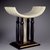 Pierre Legrain (French, 1889-1929). <em>Stool (Tabouret)</em>, ca. 1923. Wood, shagreen (likely ray skin), laquer, gilding, 22 × 21 × 12 in. (55.9 × 53.3 × 30.5 cm). Brooklyn Museum, Purchased with funds given by an anonymous donor, 73.142. Creative Commons-BY (Photo: Brooklyn Museum, 73.142_threequarter_SL3.jpg)