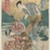 Hokuei (Japanese, active ca.1824-1837). <em>Actors Nakamura Shikan II  as Seigen and Nakamura Matsue IV as Princess Sakura</em>, 1835, 1st month. Color woodblock print on paper, 14 7/8 x 10 1/4 in. (37.8 x 26 cm). Brooklyn Museum, Gift of Dr. Israel Samuelly, 74.104.5 (Photo: Brooklyn Museum, 74.104.5_IMLS_PS3.jpg)