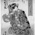 Kunihiro (Japanese, active 1816- ca.1841). <em>Actor Nakamura Shikan II  as Dancer of Dōjōji</em>, 1835, 1st month. Color woodblock print on paper, 14 3/4 x 10 1/4 in. (37.5 x 26 cm). Brooklyn Museum, Gift of Dr. Israel Samuelly, 74.104.8 (Photo: Brooklyn Museum, 74.104.8_bw_IMLS.jpg)