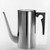Stelton Lauffer. <em>Coffee Pot and Lid</em>, Denmark, 1967. Brushed stainless steel, 7 7/8 x 3 7/8 x 4 1/16 in. (20 x 9.8 x 10.3 cm). Brooklyn Museum, Gift of Bonniers, Incorporated, 74.192.9a-b. Creative Commons-BY (Photo: Brooklyn Museum, 74.192.9_bw.jpg)