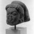  <em>Head of a Goddess with High Headdress</em>, ca. 2nd century. Red sikri sandstone, 4 1/2 x 4 in. (11.4 x 10.2 cm). Brooklyn Museum, Gift of Martha M. Green, 74.199.1. Creative Commons-BY (Photo: Brooklyn Museum, 74.199.1_bw.jpg)