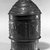Asante. <em>Cylindrical Container with Lid  (Forowa)</em>, late 19th-early 20th century. Beaten sheet brass, 6 7/8 x 4 1/16 x 4 1/16 (17.5 x 10.3 x 10.3 cm). Brooklyn Museum, The Franklin H. Williams Collection of Ashanti Brass Weights and Accessory Objects for Weighing Gold, Gift of Mr. and Mrs. Franklin H. Williams, 74.218.121a-b. Creative Commons-BY (Photo: Brooklyn Museum, 74.218.121a-b_bw.jpg)