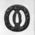  <em>Sword Guard</em>, 16th-17th century. Iron, brass, copper, 2 13/16 x 2 11/16 in. (7.2 x 6.8 cm). Brooklyn Museum, By exchange, 74.86.3. Creative Commons-BY (Photo: Brooklyn Museum, 74.86.3_side2_bw.jpg)