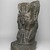  <em>Kaemwaset Kneeling with an Emblem of Hathor</em>, ca. 1400-1390 B.C.E. Granite, pigment, 26 1/8 x 10 1/4 x 17 13/16in. (66.3 x 26 x 45.3cm). Brooklyn Museum, Gift of Christos G. Bastis, 74.97. Creative Commons-BY (Photo: Brooklyn Museum, 74.97_threequarter_left_PS1.jpg)