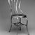 Clement Uhl (American, 1878-1964). <em>"Perfection" Chair, model 151</em>, 1903. Steel (possibly nickel plated), wood, plastic, Overall Height:  34 1/2 in.  (87.6 cm); . Brooklyn Museum, Gift of Mr. and Mrs. Jonathan Holstein, 75.108. Creative Commons-BY (Photo: Brooklyn Museum, 75.108_bw.jpg)