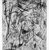 Jackson Pollock (American, 1912-1956). <em>Untitled (No. 4 Series of 7)</em>, 1944-1945. Engraving on paper, sheet: 21 1/2 x 14 7/16 in. (54.6 x 36.7 cm). Brooklyn Museum, Gift of Lee Krasner Pollock, 75.213.4. © artist or artist's estate (Photo: Brooklyn Museum, 75.213.4_bw.jpg)