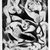 Jackson Pollock (American, 1912-1956). <em>Untitled (No. 5 Series of 7)</em>, 1944-1945. Engraving on paper, sheet: 21 1/2 x 14 11/16 in. (54.6 x 37.3 cm). Brooklyn Museum, Gift of Lee Krasner Pollock, 75.213.5. © artist or artist's estate (Photo: Brooklyn Museum, 75.213.5_bw.jpg)