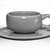 Russel Wright (American, 1904-1976). <em>Cup and Saucer, American Modern Pattern</em>, Designed 1937; Manufactured ca. 1938. Glazed earthernware, 1 3/8 in. (3.5 cm) cup. Brooklyn Museum, Gift of Russel Wright, 76.99.22a-b. Creative Commons-BY (Photo: Brooklyn Museum, 76.99.22a-b_bw.jpg)