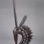 Bamana. <em>Dance Headdress (Ci-wara Kun)</em>, late 19th-early 20th century. Wood, metal, 36 3/8 x 14 1/4 x 2 7/8 in. (92.4 x 36.2 x 7.3 cm). Brooklyn Museum, Gift of Rosemary and George Lois, 77.245.1. Creative Commons-BY (Photo: Brooklyn Museum, 77.245.1_SL1.jpg)
