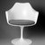 Eero Saarinen (American, born Finland, 1910-1961). <em>"Pedestal" Armchair and Seat Cushion</em>, Designed 1956; Manufactured ca. 1970. Plastic reinforced with fiberglass, wool, 32 x 25 1/2 x 23 in. (81.3 x 64.8 x 58.4 cm). Brooklyn Museum, Gift of Knoll International, Inc., 78.128.7. Creative Commons-BY (Photo: Brooklyn Museum, 78.128.7_bw.jpg)
