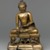  <em>Seated Buddha Shakyamuni</em>, 12th century. Bronze, silver inlay, Height: 11 1/2 in. (29.2 cm). Brooklyn Museum, Gift of Gustave Schindler, 78.147. Creative Commons-BY (Photo: Brooklyn Museum, 78.147_PS1.jpg)