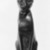  <em>Cat (Bastet)</em>, 664-343 B.C.E. Bronze, 5 1/4 x 1 5/8 x 3 3/4 in. (13.3 x 4.1 x 9.5 cm). Brooklyn Museum, Gift of Mrs. Nasli Heeramaneck, 78.243. Creative Commons-BY (Photo: Brooklyn Museum, 78.243_NegA_front_bw_SL3.jpg)