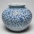  <em>Jar with Lid</em>, late 19th century. Porcelain with under glaze cobalt decoration, Height: 7 7/8 in. (20 cm). Brooklyn Museum, Gift of Bernice and Robert Dickes, 78.247.1a-b. Creative Commons-BY (Photo: Brooklyn Museum, 78.247.1a-b_PS11.jpg)