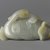  <em>Carving of a Recumbent Heron and Lotus</em>, late 18th-early 19th century. Nephrite, 2 5/8 x 3 1/2 x 2 in. (6.7 x 8.9 x 5.1 cm). Brooklyn Museum, Gift of Stanley Herzman, 78.85.3a-b. Creative Commons-BY (Photo: Brooklyn Museum, 78.85.3a-b_back_PS4.jpg)
