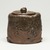 Kawakita Handeishi (Japanese, 1878-1963). <em>Tea Ceremony Fresh Water Jar and Storage Box (Mizusashi)</em>, ca. 1960. Clay, glaze, wood box, 5 1/4 x 3 1/2 in. (13.3 x 8.9 cm). Brooklyn Museum, Gift of Sidney B. Cardozo, Jr., 79.178.4a-b. Creative Commons-BY (Photo: Brooklyn Museum, 79.178.4a-b_view03_PS11.jpg)