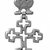 Amhara. <em>Pendant Cross</em>, 19th or 20th century. Silver, 2 1/2 x 1 1/4 in. (6.3 x 3.2 cm). Brooklyn Museum, Gift of George V. Corinaldi Jr., 79.72.17. Creative Commons-BY (Photo: Brooklyn Museum, 79.72.17_view2_bw.jpg)