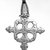 Amhara. <em>Pendant Cross</em>, 19th or 20th century. Silver, 2 3/4 x 2 in. (7.0 x 5.1 cm). Brooklyn Museum, Gift of George V. Corinaldi Jr., 79.72.19. Creative Commons-BY (Photo: Brooklyn Museum, 79.72.19_view1_bw.jpg)