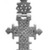 Amhara. <em>Pendant Cross</em>, 19th or 20th century. Silver, 2 5/8 x 1 3/8 in. (6.7 x 3.5 cm). Brooklyn Museum, Gift of George V. Corinaldi Jr., 79.72.22. Creative Commons-BY (Photo: Brooklyn Museum, 79.72.22_bw.jpg)