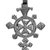 Amhara. <em>Pendant Cross</em>, 19th or 20th century. Silver, 2 1/8 x 1 1/2 in. (5.4 x 3.8 cm). Brooklyn Museum, Gift of George V. Corinaldi Jr., 79.72.24. Creative Commons-BY (Photo: Brooklyn Museum, 79.72.24_view1_bw.jpg)