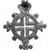 Amhara. <em>Pendant Cross</em>, 19th or 20th century. Silver, 1 3/4 x 1 1/4 in. (4.6 x 3.3 cm). Brooklyn Museum, Gift of George V. Corinaldi Jr., 79.72.33. Creative Commons-BY (Photo: Brooklyn Museum, 79.72.33_view2_bw.jpg)