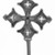 Amhara. <em>Pendant Cross with Ear Cleaner Extension</em>, 19th or 20th century. Silver, 2 1/2 x 1 1/2 in. (6.3 x 3.8 cm). Brooklyn Museum, Gift of George V. Corinaldi Jr., 79.72.3. Creative Commons-BY (Photo: Brooklyn Museum, 79.72.3_view1_bw.jpg)