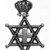 Amhara. <em>Pendant Cross with Crown and Star of David</em>, 19th or 20th century. Silver, 2 3/8 x 1 3/8 in. (6.0 x 3.5 cm). Brooklyn Museum, Gift of George V. Corinaldi Jr., 79.72.6. Creative Commons-BY (Photo: Brooklyn Museum, 79.72.6_bw.jpg)