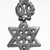 Amhara. <em>Pendant in form of Star of David</em>, 19th or 20th century. Silver, 2 1/8 x 1 1/8 in. (5.3 x 2.8 cm). Brooklyn Museum, Gift of George V. Corinaldi Jr., 79.72.7. Creative Commons-BY (Photo: Brooklyn Museum, 79.72.7_view1_bw.jpg)