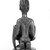 Yorùbá. <em>Kneeling Female Figure Holding a Bowl (Agere Ifa)</em>, late 19th or early 20th century. Wood, applied materials, (metal & beads in bag), h: 11 3/3 in. (30.0 cm). Brooklyn Museum, Gift of Ann W. Walzer, 80.245. Creative Commons-BY (Photo: Brooklyn Museum, 80.245_back_bw.jpg)