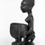 Yorùbá. <em>Kneeling Female Figure Holding a Bowl (Agere Ifa)</em>, late 19th or early 20th century. Wood, applied materials, (metal & beads in bag), h: 11 3/3 in. (30.0 cm). Brooklyn Museum, Gift of Ann W. Walzer, 80.245. Creative Commons-BY (Photo: Brooklyn Museum, 80.245_side2_bw.jpg)
