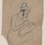 Indian. <em>Artist Sketching</em>, ca. 1800. Ink with white outline on paper, sheet: 5 3/8 x 3 1/2 in.  (13.7 x 8.9 cm). Brooklyn Museum, Gift of Marilyn W. Grounds, 80.261.21 (Photo: Brooklyn Museum, 80.261.21_IMLS_PS3.jpg)