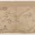 Indian. <em>Preliminary Sketch of an Elephant Hunt</em>, early 19th century. Ink on paper, sheet: 9 x 21 1/2 in.  (22.9 x 54.6 cm). Brooklyn Museum, Gift of Bernice and Robert Dickes, 81.188.6 (Photo: Brooklyn Museum, 81.188.6_IMLS_PS4.jpg)