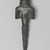 Sumerian. <em>Foundation Figurine</em>, ca. 2900 B.C.E.-2500 B.C.E. Copper alloy, 5 11/16 x 1 15/16 x 1 in. (14.5 x 5 x 2.5 cm). Brooklyn Museum, Gift of The Roebling Society, 81.7. Creative Commons-BY (Photo: Brooklyn Museum, 81.7_back_PS2.jpg)