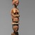 Yorùbá artist. <em>Figural post</em>, late 19th or early 20th century. Wood, pigment, 64 x 9 1/4 x 6 in. (162.6 x 23.5 x 15.2 cm). Brooklyn Museum, Gift of Allen A. Davis, 82.154.1. Creative Commons-BY (Photo: Brooklyn Museum, 82.154.1_cropped_SL1.jpg)