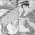 Kitagawa Utamaro (Japanese, 1753-1806). <em>Shunga Album (Woodblock Print)</em>, 18th-19th century. Ink and color on paper, 8 3/4 x 12 1/2 in. (22.2 x 31.8 cm). Brooklyn Museum, Gift of Edward P. Weinman, 82.230 (Photo: Brooklyn Museum, 82.230_detail9_bw_IMLS.jpg)