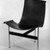 William Katavalos. <em>"T" Chair</em>, ca. 1950-1953. Metal, leather, 30 1/4 x 22 x 22 1/2 in. (76.8 x 55.9 x 57.2 cm). Brooklyn Museum, Gift of David A. Hanks, 82.2. Creative Commons-BY (Photo: Brooklyn Museum, 82.2_bw_IMLS.jpg)