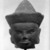  <em>Head of a Deity</em>, 12th century. Stone, Overall H: 7 in. (17.8 cm). Brooklyn Museum, Gift of Joseph Barrios, 83.178.2. Creative Commons-BY (Photo: Brooklyn Museum, 83.178.2_bw.jpg)