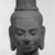  <em>Head of a Bodhisattva Lokesvara, Bayon style</em>, late 12th-early 13th century. Sandstone, 8 3/4 × 4 3/4 × 4 3/4 in. (22.2 × 12.1 × 12.1 cm). Brooklyn Museum, Gift of Carol L. Brewster, 83.253. Creative Commons-BY (Photo: Brooklyn Museum, 83.253_bw.jpg)