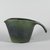 Mary Wright. <em>Pitcher</em>, ca. 1940. Earthenware with green glaze, 5 1/2 x 10 x 6 1/4 in. (14 x 25.4 x 15.9 cm). Brooklyn Museum, Gift of Paul F. Walter, 84.124.2. Creative Commons-BY (Photo: Brooklyn Museum, 84.124.2_PS5.jpg)