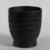 Keith Murray (English, born New Zealand, 1892-1981). <em>Vase</em>, ca. 1933-1936. Basalt ware with herringbone decoration, 4 x 3 3/4 in. (10.2 x 9.5 cm). Brooklyn Museum, Gift of Paul F. Walter, 84.178.5. Creative Commons-BY (Photo: Brooklyn Museum, 84.178.5_bw.jpg)