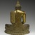  <em>Seated Buddha</em>, 18th century. Gilt bronze, 9 1/2 x 7 1/4 x 3 1/2 in. (24.1 x 18.4 x 8.9 cm). Brooklyn Museum, Gift of Dr. Bertram H. Schaffner, 84.267.1. Creative Commons-BY (Photo: Brooklyn Museum, 84.267.1_back_PS2.jpg)